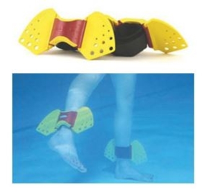 Immagine di Riabilitazione idroterapia due polsiere cavigliere con pinne Aquafins  - Mediland cod. 305152
